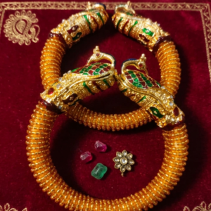 Meenakari Orange Royal Kada