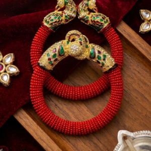 Meenakari Red Dulhan Kada